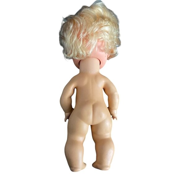 VTG Mattel Baby Tenderlove Baby Doll Soft Rubber Blonde Blue Eye 1975-1978 - Picture 3 of 13
